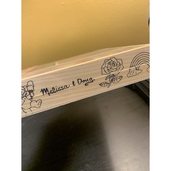 NEW Melissa & Doug WOODEN STAMP SET FRIENDSHIP - Colored Pencil And Stamps NIB - Picture 3 of 6